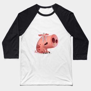 Sad little pig Baseball T-Shirt